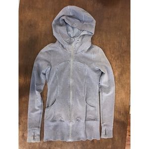 Lululemon Scuba Hoodie Light Cotton Fleece - Light Grey Sz 6